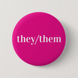 Roze Wit Pronoun Button Zij/hen