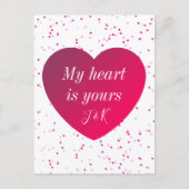 Roze Wit & Rood Hart Schattigee Moderne Valentijns Feestdagenkaart (Voorkant)