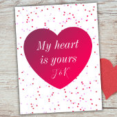 Roze Wit & Rood Hart Schattigee Moderne Valentijns Feestdagenkaart