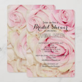 Roze Wit Rozen vrijgezellenfeest Kaart (Voorkant / Achterkant)