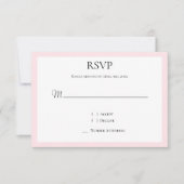 Roze wit RSVP kaartje (Voorkant)