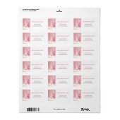 Roze Wit Schattige Retro Kerst Etiket (Full Sheet)