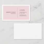 Roze Wit Schoon Elegant Grafisch Ontwerp Trendy Visitekaartje (Voorkant / Achterkant)