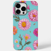 Roze wit sinaasappel madeliefjes botanisch blauwgr Case-Mate iPhone case (Achterkant)