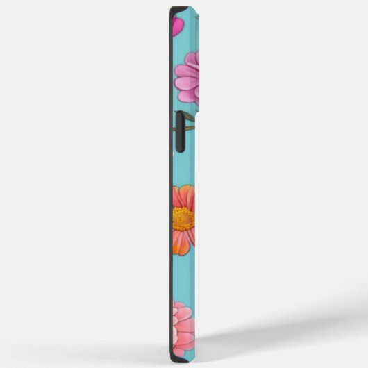 Roze wit sinaasappel madeliefjes botanisch blauwgr Case-Mate iPhone case (Achterkant / Rechts)
