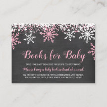 Roze Wit Sneeuwvlokken Baby shower Boek Aanvraag