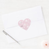 Roze Wit Sneeuwvlokken Gift Label (Envelop)