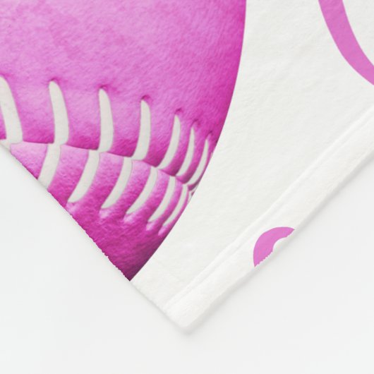 roze wit softball veld is mijn gelukkige plek meis fleece deken (Hoek)