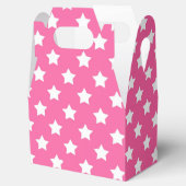 Roze Wit Sterren Patroon Decoratief Bedankdoosjes (Geopend)