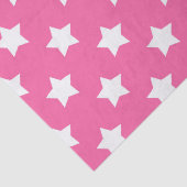 Roze Wit Sterren Patroon Decoratief Tissuepapier (Detail)