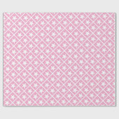 Roze Wit Sterren Patroon Leuk Gift Elegant Modern Cadeaupapier (Vlak)
