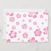 Roze & Wit Tropische Hibiscus Bloemenuitnodiging Kaart (Achterkant)