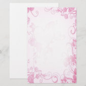  Roze & Wit Trouwpapier Briefpapier (Voorkant / Achterkant)