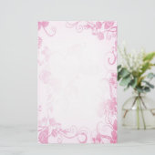  Roze & Wit Trouwpapier Briefpapier (Staand voorkant)