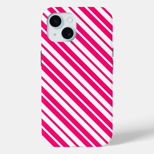 Roze Wit Verticaal Streepjespatroonontwerp Case-Mate iPhone Case (Achterkant)