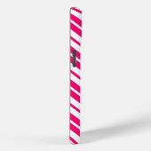 Roze Wit Verticaal Streepjespatroonontwerp Case-Mate iPhone Case (Achterkant / Rechts)