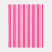 Roze Wit Verticaal Streepjespatroonontwerp Fleece Deken (Voorkant)