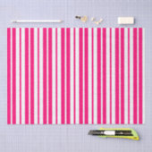 Roze Wit Verticaal Streepjespatroonontwerp Tissuepapier (Craft)