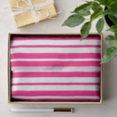 Roze Wit Verticaal Streepjespatroonontwerp Tissuepapier (Geschenk)