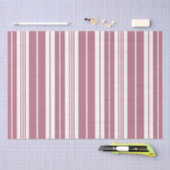 Roze Wit Verticaal Streeppatroon Tissuepapier (Craft)