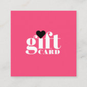 Roze wit vet typografie salon cadeaubon kortingskaartje (Voorkant)