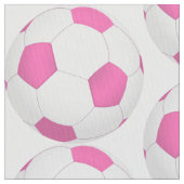 Roze wit voetbal patroon stof (Close Up)