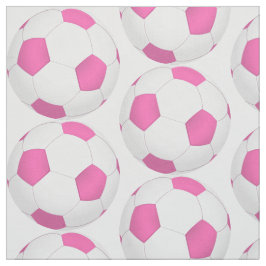 Roze wit voetbal patroon stof