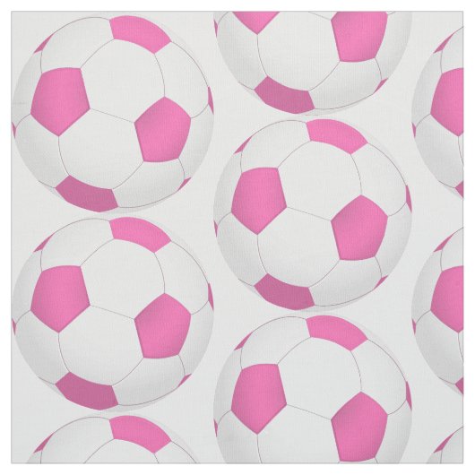 Roze wit voetbal patroon stof (Swatch)