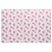 Roze wit voetbal patroon stof (Fat Quarter)
