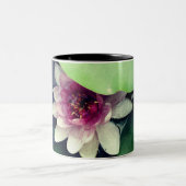 Roze, Wit, Water Lilly, Lotus Flower Foto Mok (Center)