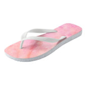 Roze Wit Waterverf Teenslippers (Schuin)