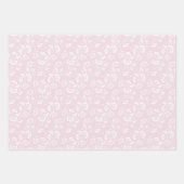 Roze Wit Zachte Pastel voor Haar 3 Inpakpapier Vel (Voorkant 2)