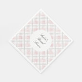 Roze Wit Zilveren Glitter Squares Huwelijk Servet (Hoek)