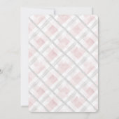 Roze Wit Zilveren Glitter Squares Verjaardag Kaart (Achterkant)