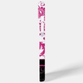 Roze Wit Zwart Gepersonaliseerde Damask Case-Mate iPhone Case (Achterkant / Links)