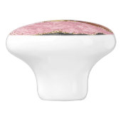 Roze Wit Zwart Mauve Goud Glitter Agaat Marmer Keramische Knop (Zijkant)
