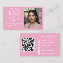 Roze Wit & Zwart Script Make-up Foto Personaliseer