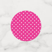 Roze Wit Zwart Stippen Verjaardagsfeestje Confetti (Kleine voorkant)