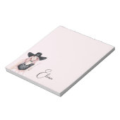 Roze Wit Zwart Strepen Notitieblok (Linkerzijde)