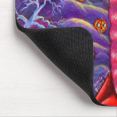 Roze Witch Mousepad Muismat (Hoek)