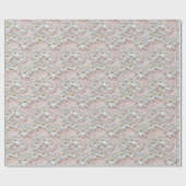 Roze witte 3D Daisy Wrapping Paper Roll Cadeaupapier (Vlak)