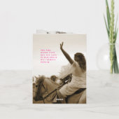 Roze witte aandenken eerbetoon gebedskaart bedankkaart (Achterkant)