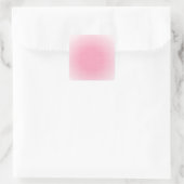 Roze Witte Aangepaste Lege Sjabloon Vierkante Sticker (Tas)