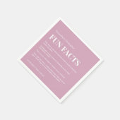 Roze witte Aangepaste leuk feiten typografie Trouw Servet (Hoek)