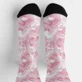 Roze Witte Abstracte Bloem Sokken (Top)