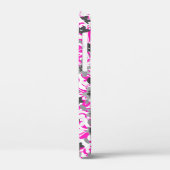 Roze witte abstracte bloemen Case-Mate iPhone case (Achterkant / Links)