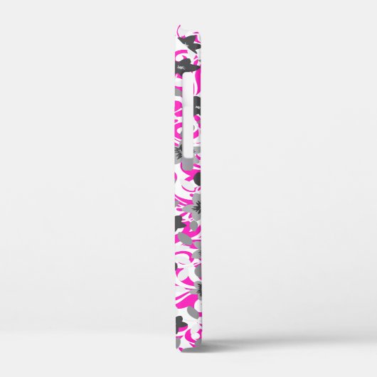 Roze witte abstracte bloemen Case-Mate iPhone case (Achterkant / Links)