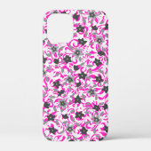 Roze witte abstracte bloemen Case-Mate iPhone case (Achterkant)