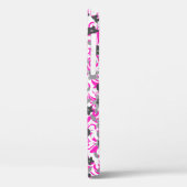 Roze witte abstracte bloemen Case-Mate iPhone case (Achterkant / Links)
