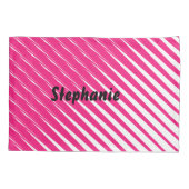 Roze witte Abstracte douanenaam crème Girly Decor Kussensloop (Achterkant)